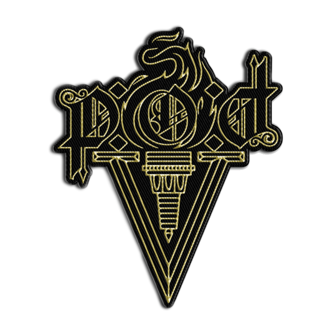 patch-black-"P.O.D" with flame torch 